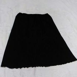 Black a line skirt